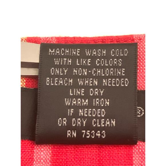 Willi Smith Womens 100% Linen A-Line Side Zip & Tie Red Skirt Size 14 - Picture 3 of 10